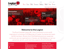 Tablet Screenshot of legionbcyukon.ca